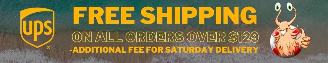 Free Shipping on orders over $129 with an additional charge for Saturday delivery where available.